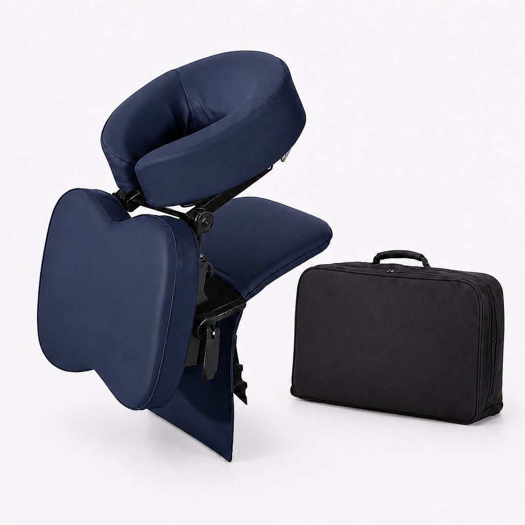 Navy face-down support system without mirror with included zippered carrying case