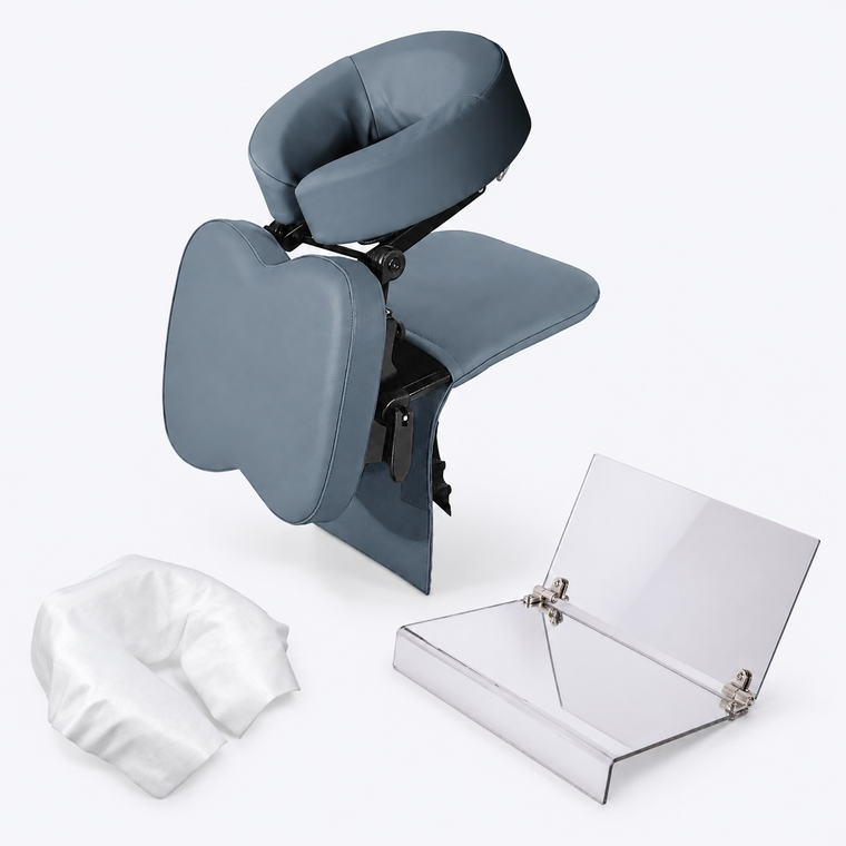 Package #1 tabletop face-down support, two-way mirror, and disposable cover